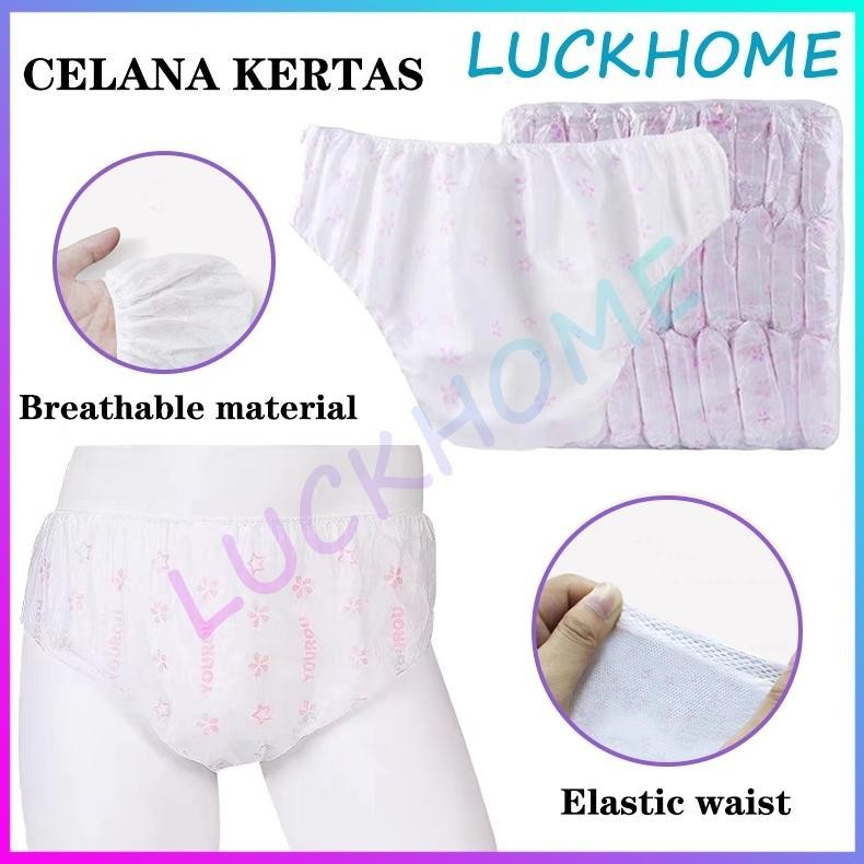 Disposable Travel Underwear CD Kertas Sekali Pakai Celana Dalam Sekali Pakai Wanita