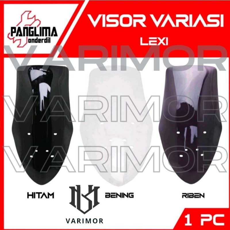 VISOR YAMAHA LEXI HITAM, SMOKE & BENING