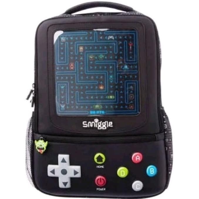 SMIGGLE GAME BLACK BACKPACK/TAS RANSEL ANAK SD/KADO/SCHOOL BACKPACK BETAANGEL11
