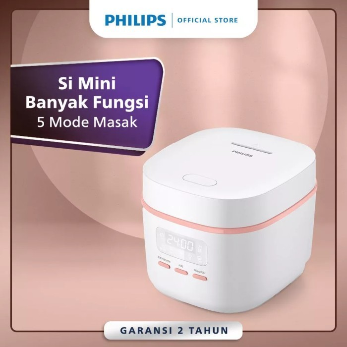 Philips 0.54L Digital Ni Rice Cooker Hd3064/33 Kecil 400 Watt