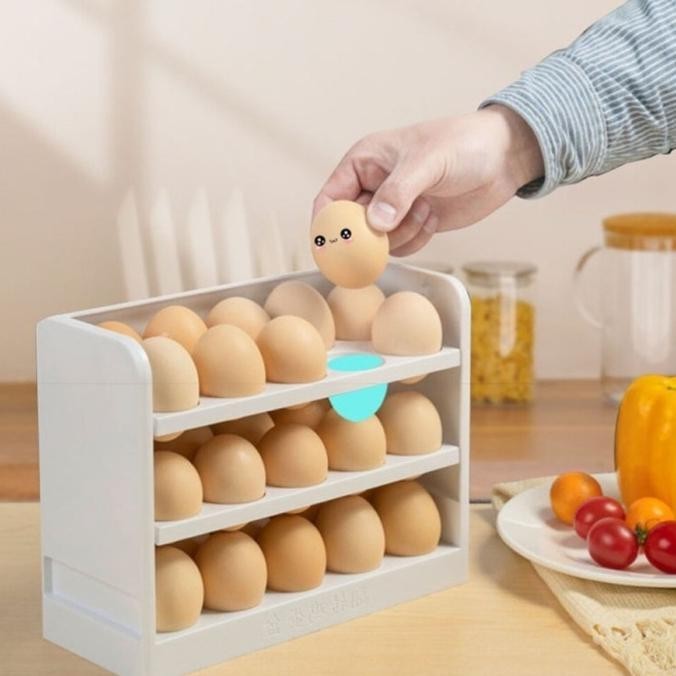 Mj88 Rak Telur 3 Susun / Rak Telur 3 Tingkat / Box Telur 3 Tingkat Ori