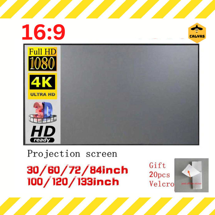 Kain Layar Proyektor Anti-Light Ambient Projector Screen Lipat Besar