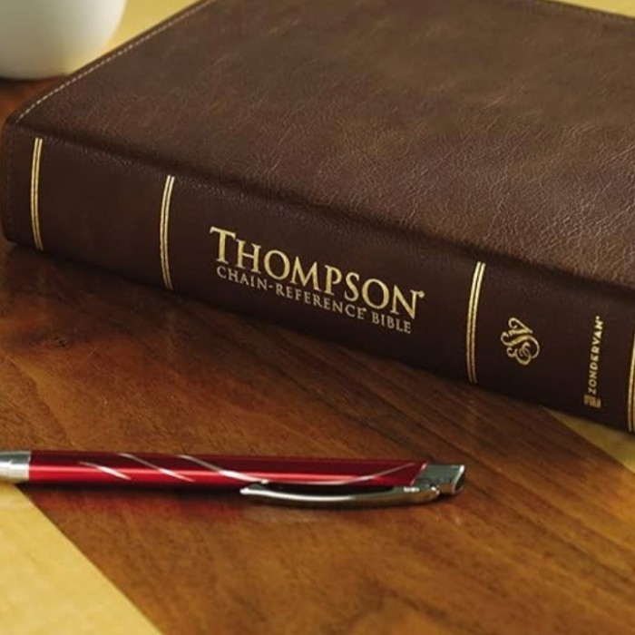 Alkitab Holy Bible Thompson Chain Reference Bible Esv Leathersof Brown