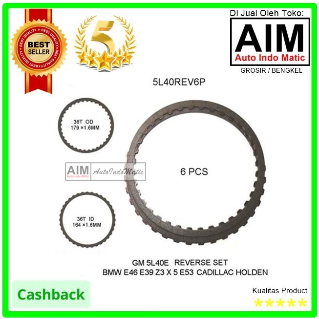 Kopling Matic Gm5l40e Bmw E46 X5 E53 Reverse 6pcs 5L40REV6P