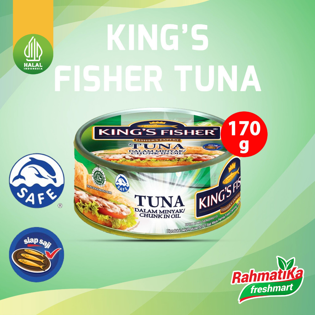 

KING'S FISHER Tuna Minyak Nabati / Chunk In Vegetable Oil 170 gr