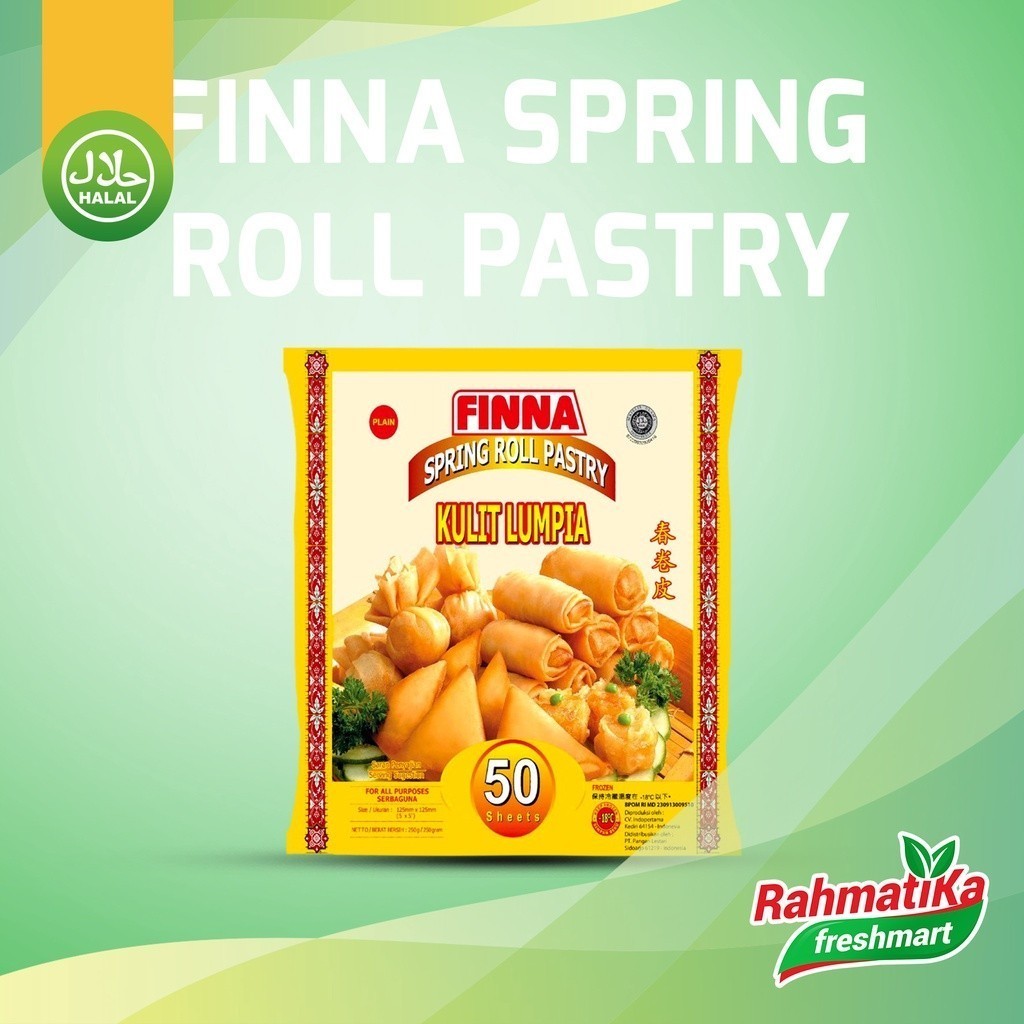 

Finna Spring Roll Pastry Kulit Lumpia Serbaguna 125mm 50 Sheet 250g