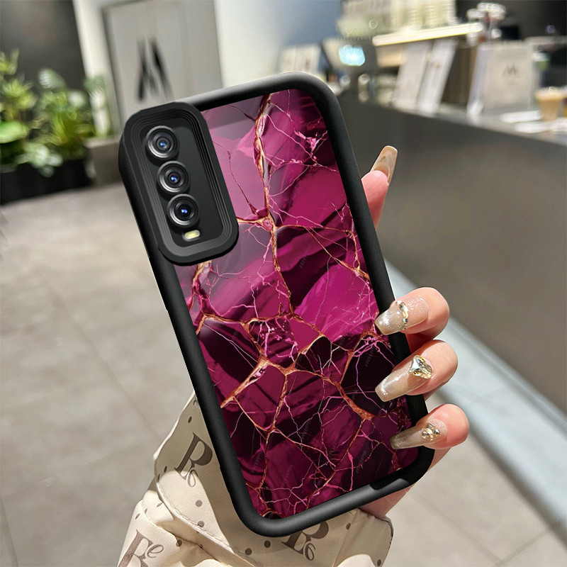 Casing Hp VIVO Y20 Y20s Y20i Y20T Y12s Y12a Y30G Y11s Case hp ponsel pola bor rusak Casing lunak pen