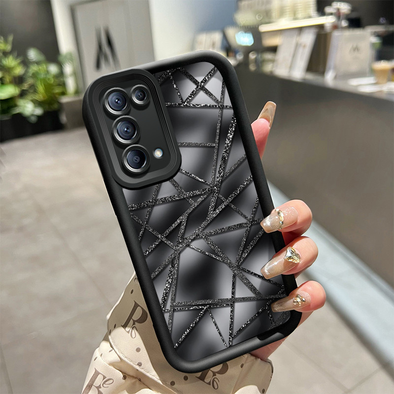 Casing Hp OPPO Reno 5 OPPO Reno 5K Case lembut baru Kesing telepon pola bunga ungu Softcase  casing 