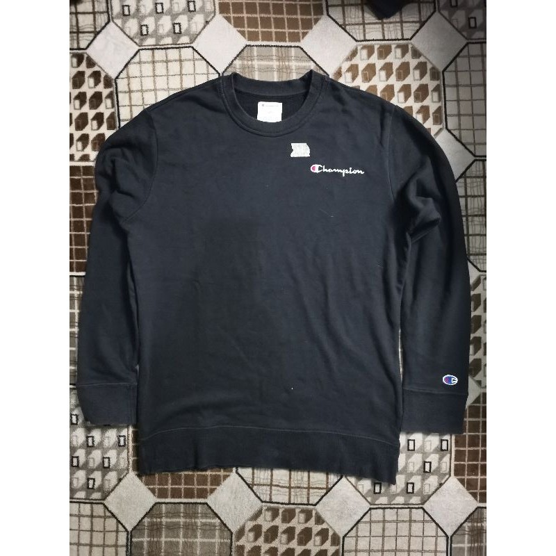 Crewneck Second Champion - Hitam