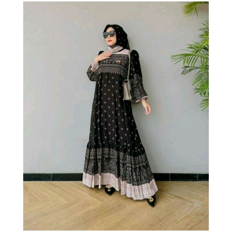 SET HIJAB DENADA | Gamis denada | Dress denada | Gamis set hijab denada | Gamis kekinian | Dress kek