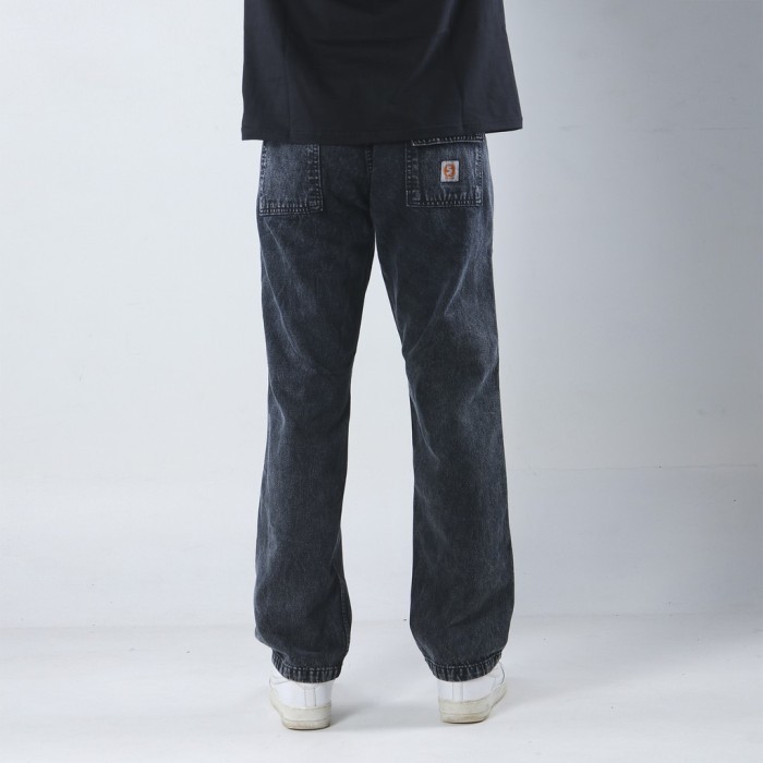 Superego Celana Fatigue Pants Jeans Pria Tapered Snow Black