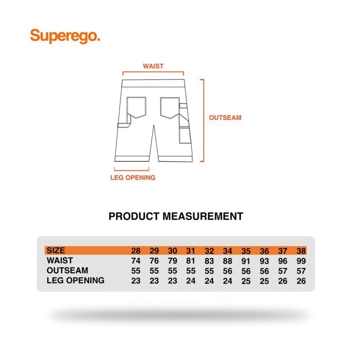 Superego Celana Pendek Carpenter Jeans Standar Paint Snow Grey