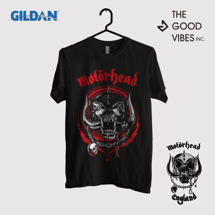 Kaos Band Motorhead Original Gildan - England Red