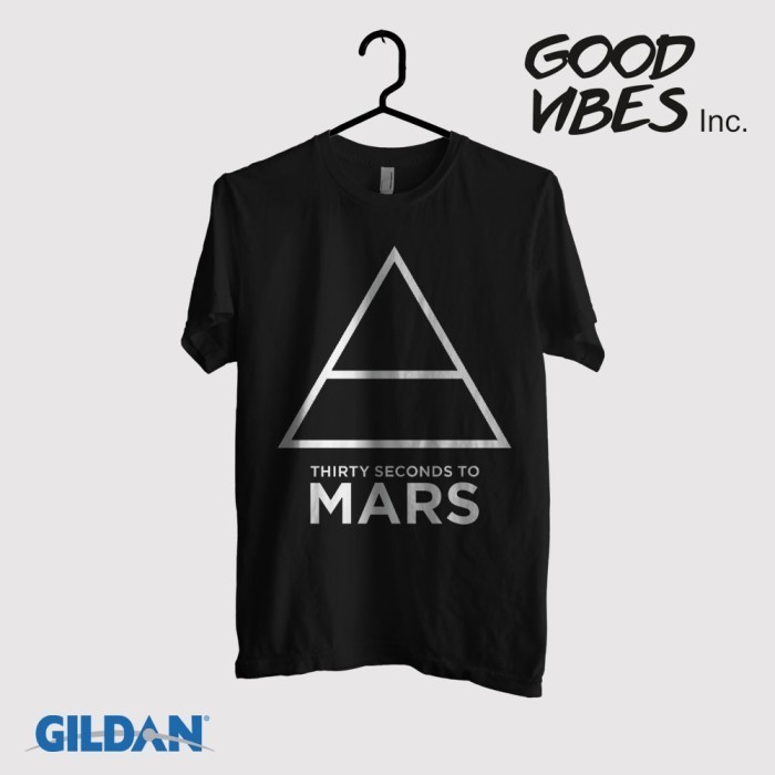 Kaos Band 30 Second To Mars Original Gildan - 30Stm Logo