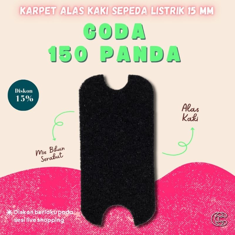 Karpet Sepeda Listrik Goda 150 Panda - Mie Bihun Serabut