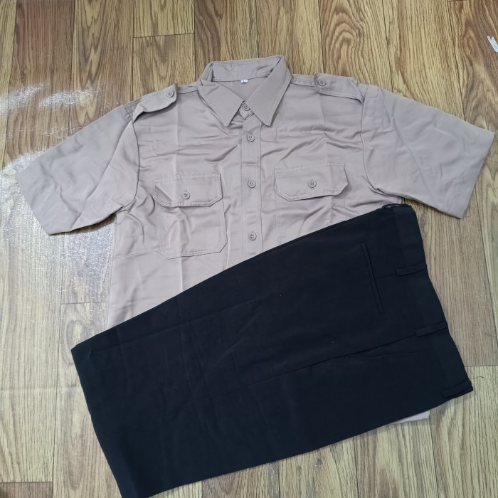 Seragam PDH Coklat Jatah Polri / Seragam PDH Coklat