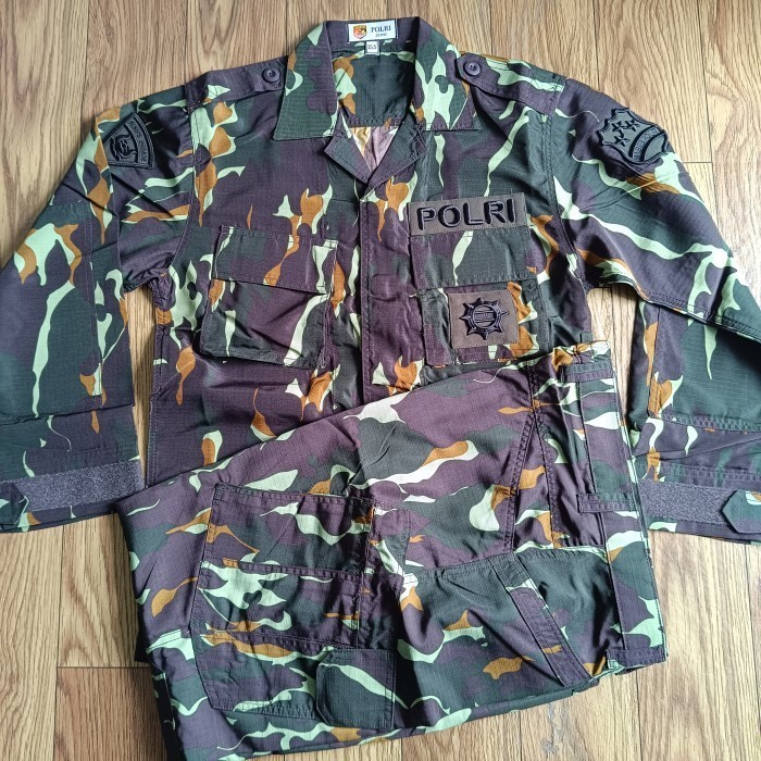 Seragam PDL Loreng Tactical Jatah Brimob / Seragam PDL Loreng tactical