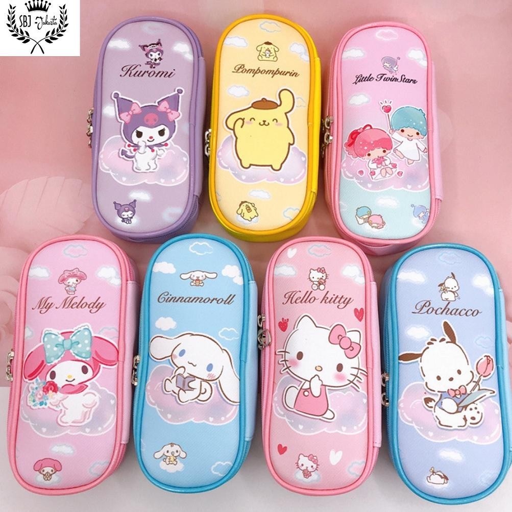

ORIGINAL Tempat Pensil Kotak Pensil karakter Sanrio kuromi melody cinnamoroll bahan TPU leather waterproof pel-116