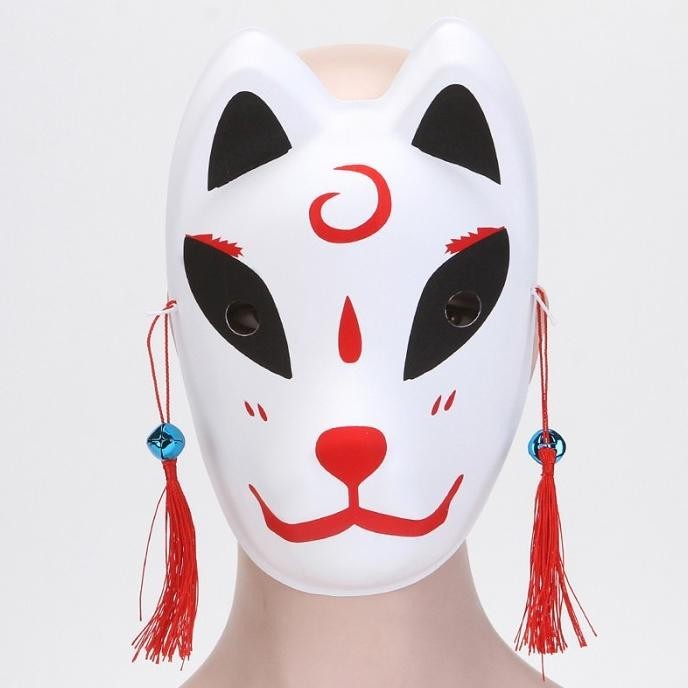 BNM Topeng Anime Jepang Topeng Kitsune Fox Cosplay Topeng Rubah Jepang TERLARIS