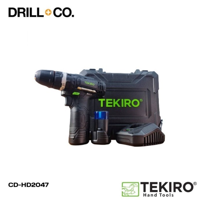 TEKIRO Cordless Impact Drill / Mesin Bor Tembok Baterai 10mm 12V CD-HD2047