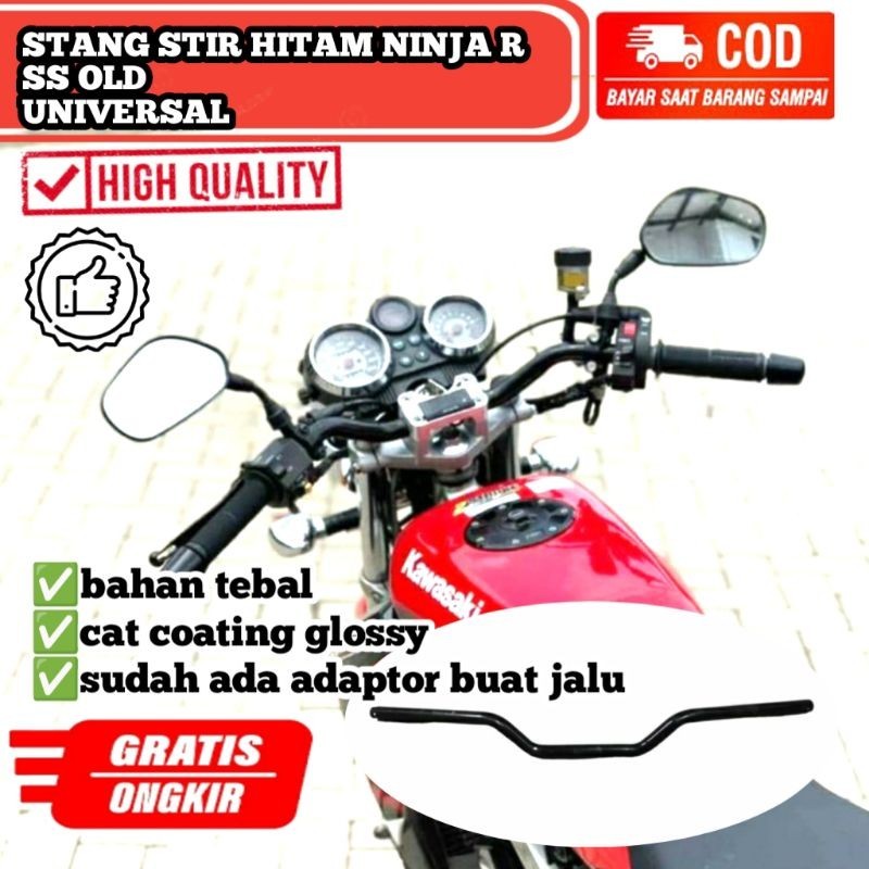 Stang ninja RR ninja s stang stir ninja hitam replika ori STANG NINJA HITAM bahan teball
