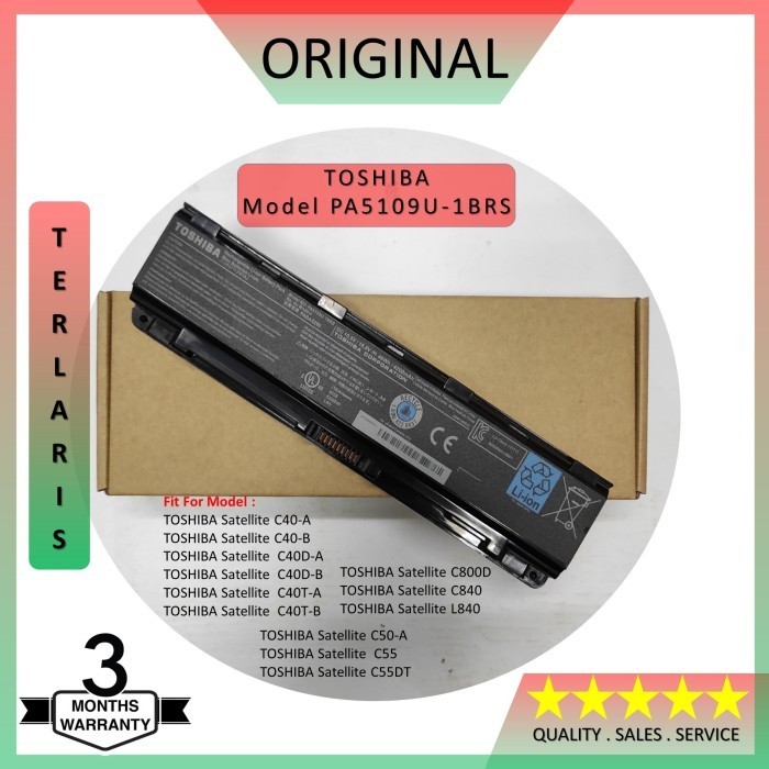 TOSHIBA - Batre Battery Laptop Model PA5109U-1BRS Original