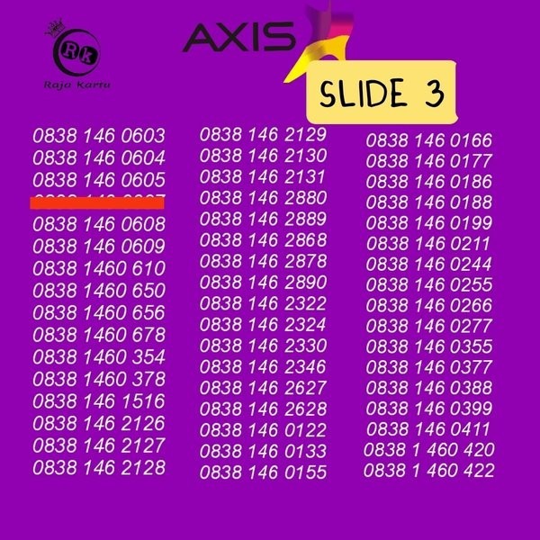 Nomor Cantik Axis 11 Digit