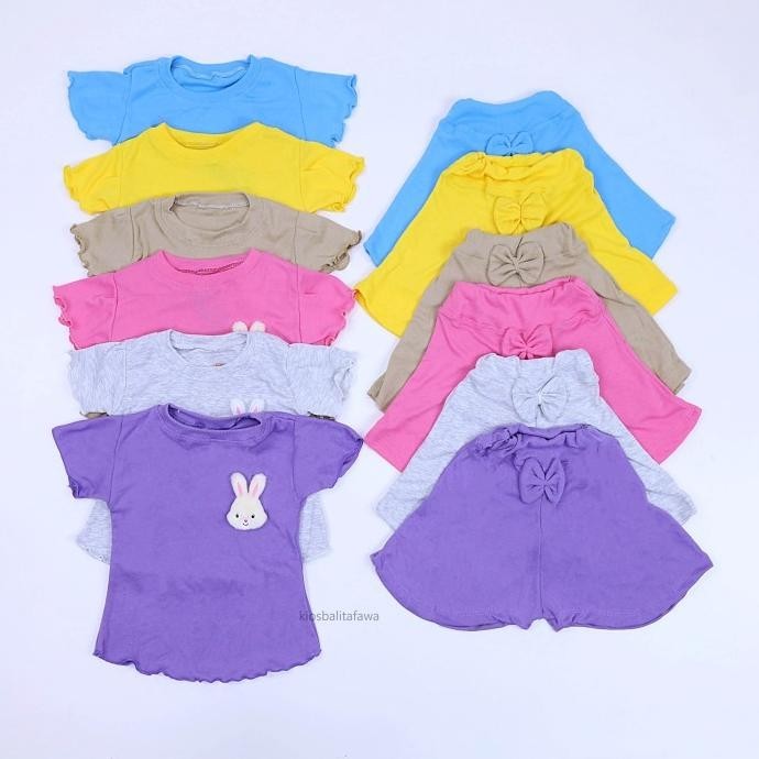 [KNIT] Setelan Babydoll uk 2-3 Tahun / Cotton Rib Set Knit Anak Cewek bertrandtiibrianmii