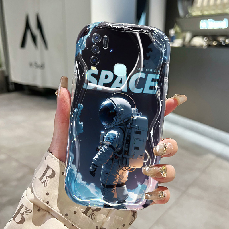 Casing Hp VIVO Y50 VIVO Y30 VIVO Y30i Case Astronot NASA imut pola pasangan Kesing ponsel baru Softc