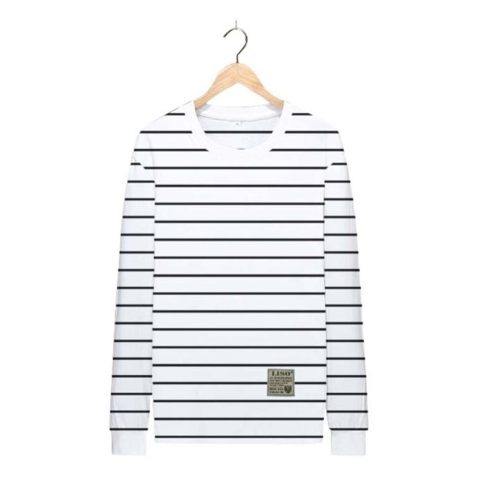 Kaos Stripe Salur Belang Garis Garis Lengan Panjang Pria dan Wanita lucasmiadriantu