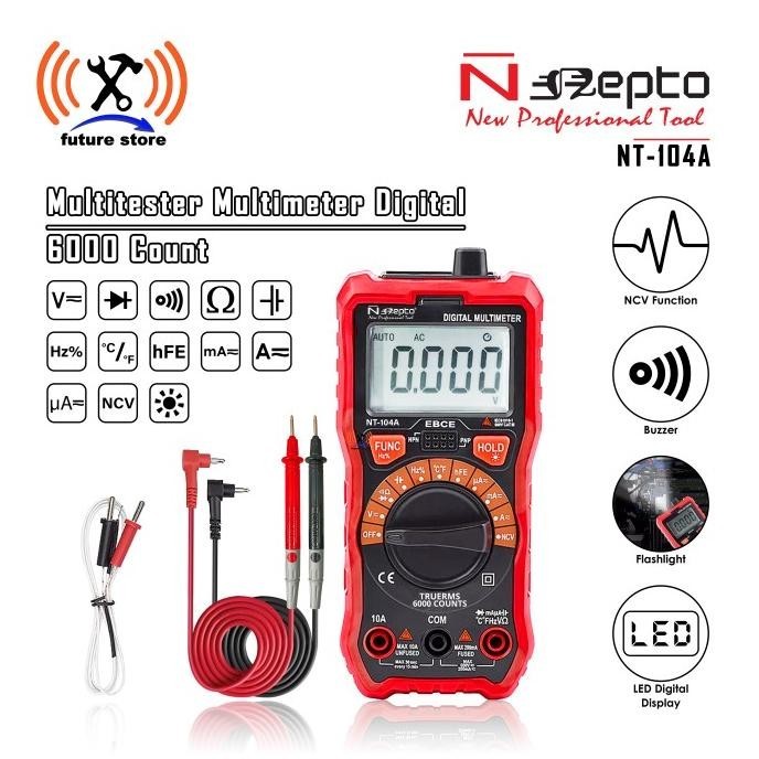 Nepto NT-104A Multimeter Multitester NCV Digital Pengukur Arus Listrik