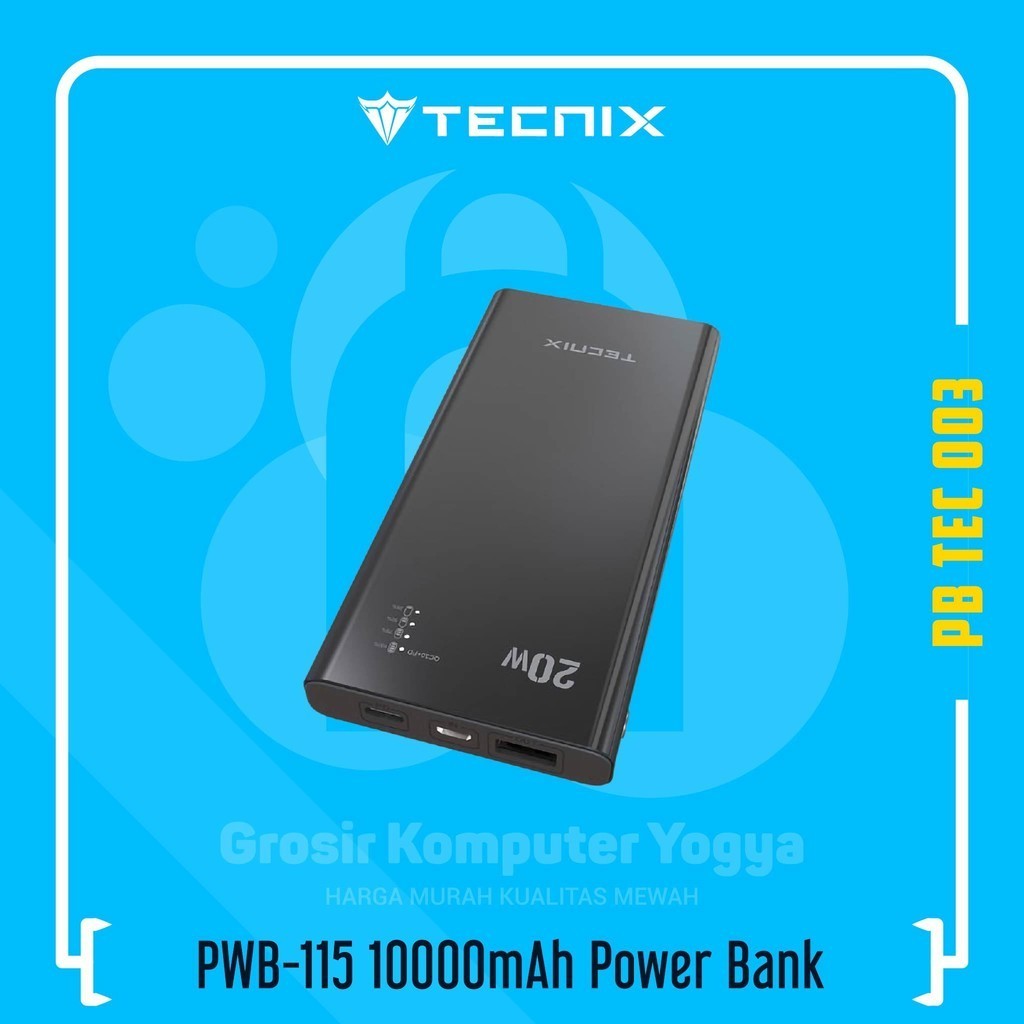Tecnix PWB-115 10000mAh 20W Two-Way Power Bank Powerbank