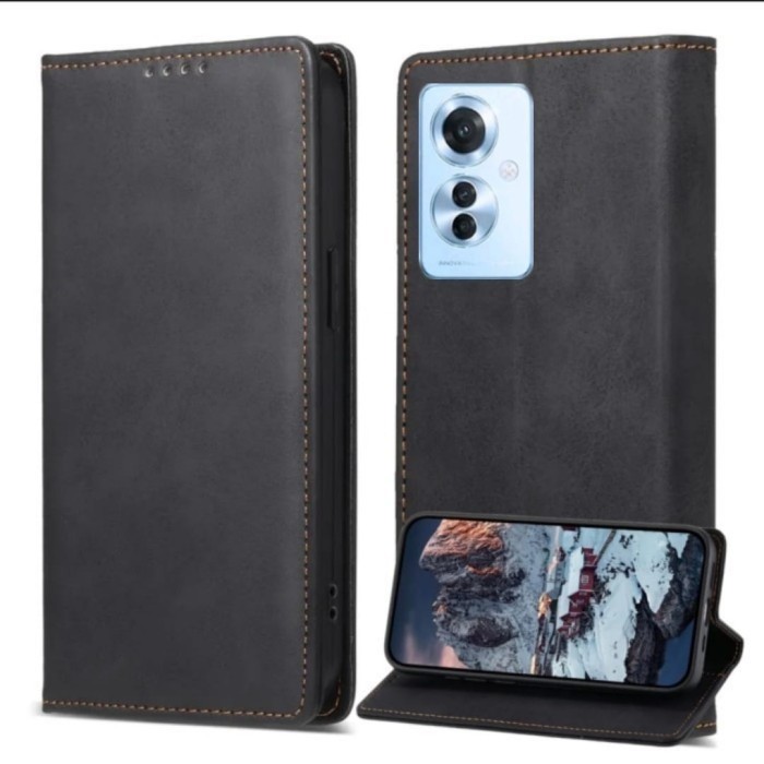 Produk Terbaru Case Oppo Reno 11F 5G Flip Cover Dompet Kulit Leather Slot Kartu