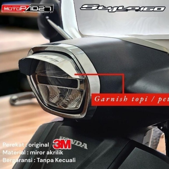 Produk Terbaru Stylo 160 Aksesoris Garnis Topi Lampu Depan Honda Stylo 160