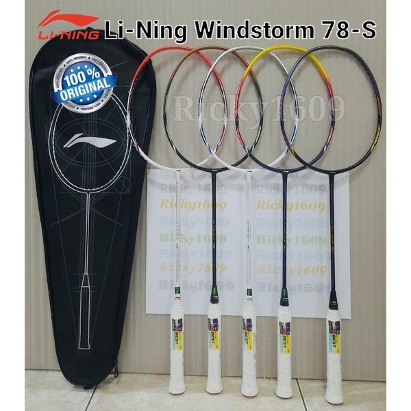 RAKET BADMINTON LINING WINDSTORM 78-S / LINING WINDSTORM 78S (78 g - 30 lbs) SUPER LIGHT TECHNOLOGY