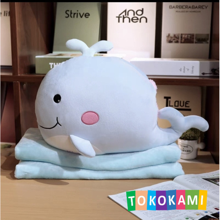 PROMO TERBATAS Boneka Balmut Bantal Selimut Sea Animals Whale Paus and Penguin