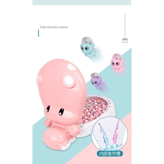 Mainan Pancing Ikan Hippo Anak, Mainan Pancing Ikan Elektrik Hippopota