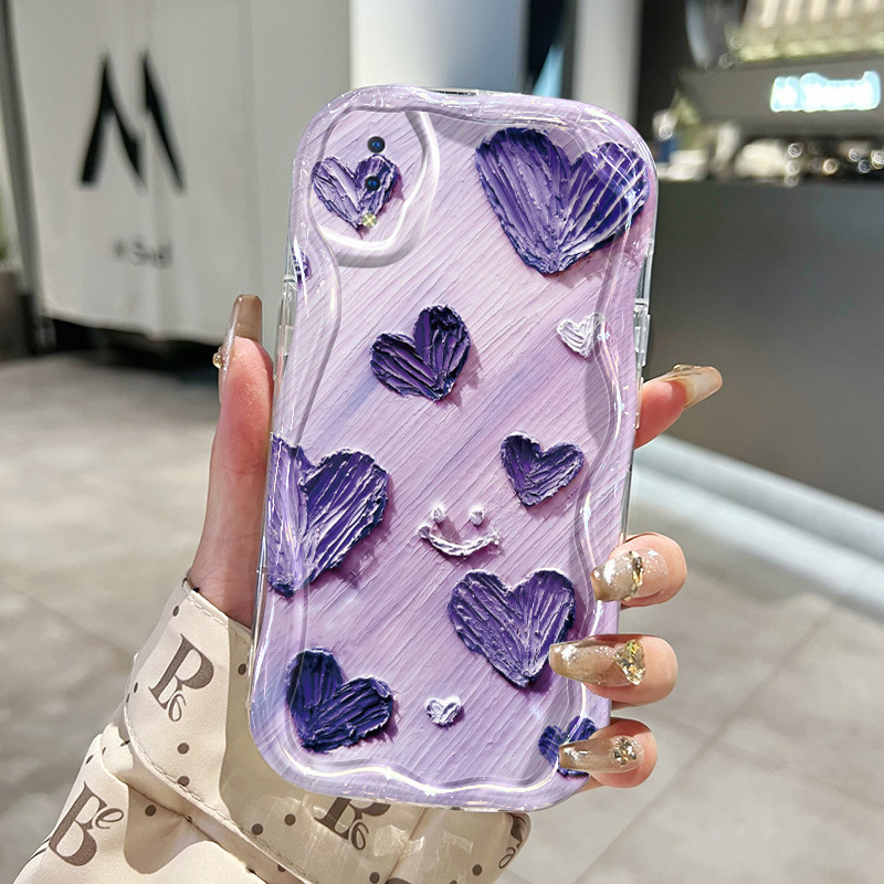 Casing Hp VIVO Y91 Y91i Y93 Y93s Y95 Case hp lukisan minyak Love Casing ponsel lembut cangkang Kesin