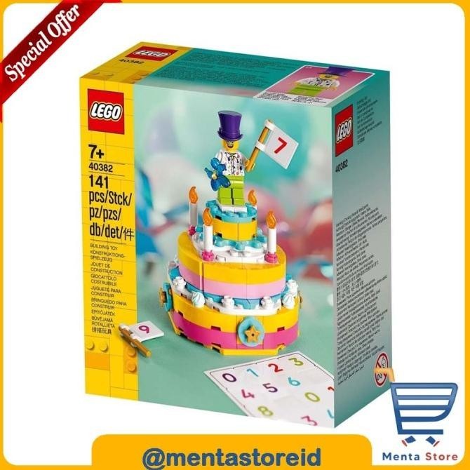 LEGO 40382 Birthday Set Seasonal Happy Party Cake Minifigure Special