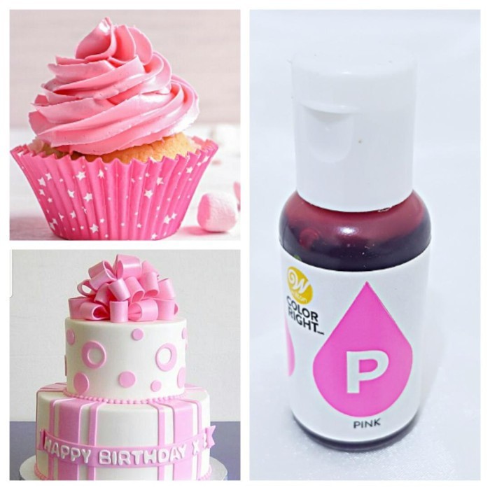 

19 Ml Pewarna Wilton Pink Pewarna Makanan Wilton Bright Color Right