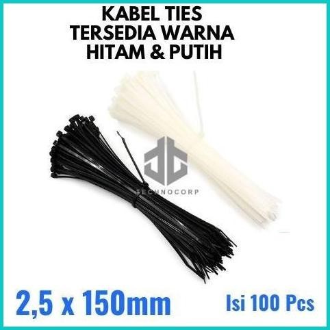 

KABEL TIES 2.5x150MM / PENGIKAT TARIK 2,5 X 150 MM 15CM CABLE TIE 19F3
