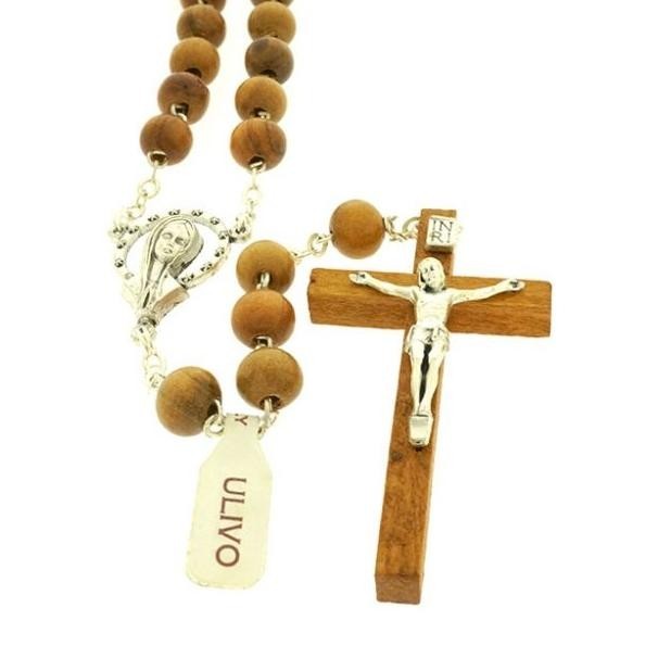 Rosario Kayu Olive Bulat 8Mm Italy