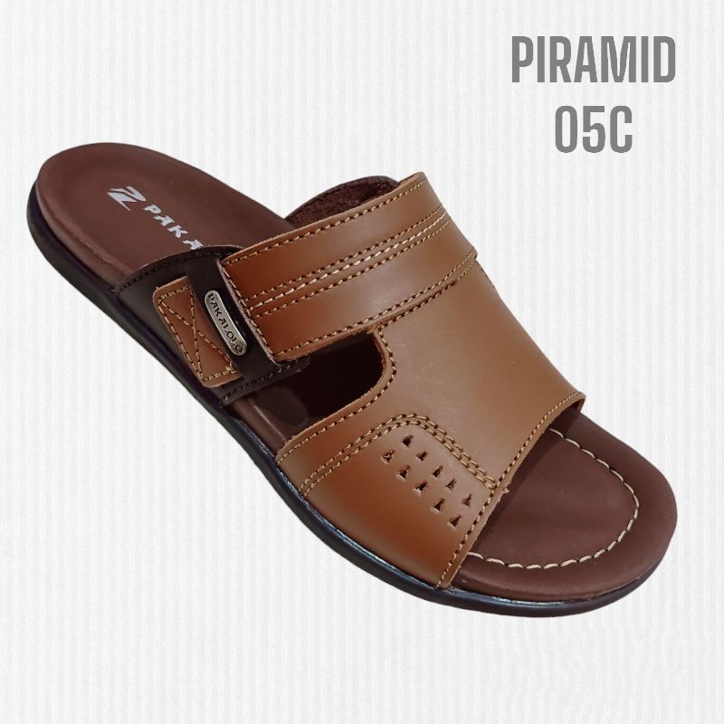 PAKALOLO PIRAMID 05 TAN ORIGINAL / Sandal Selop Pria Kulit Asli Ukuran 39-44 New/Arrival