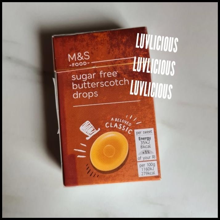 

M&S Marks & And Spencer Sugar Free Butterscotch Drops Candy Permen