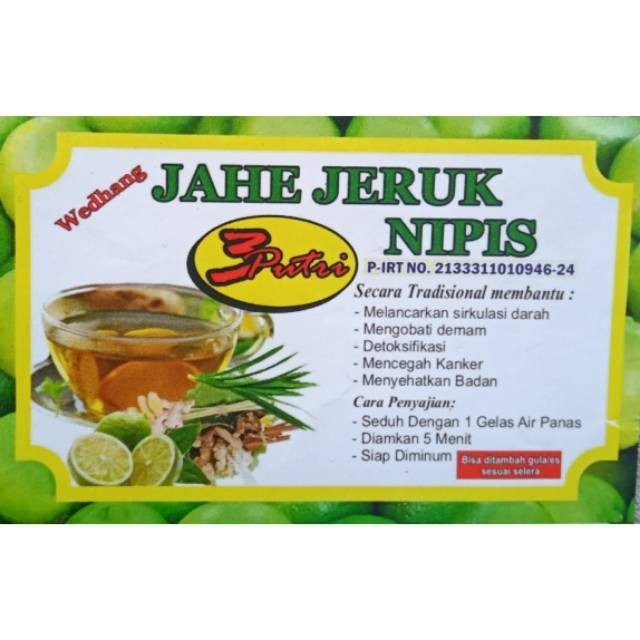 

1 Pa/10 Bks Wedang Jahe Jeruk Nipis (3 Putri)