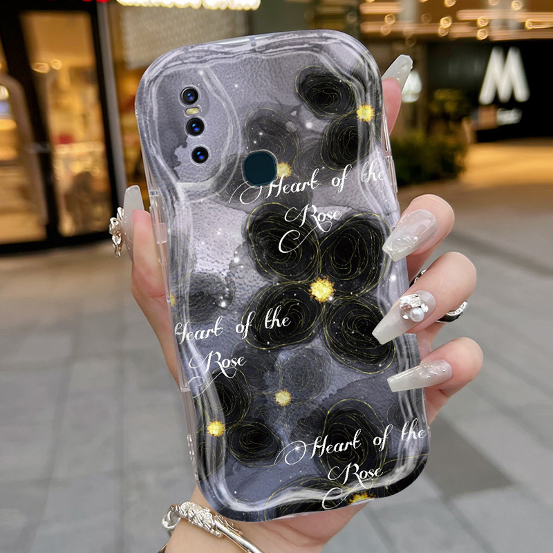 Casing Hp VIVO V15 VIVO V15 Pro VIVO V20 Pro VIVO S7 Case HP lembut baru Kesing telepon pola bunga h