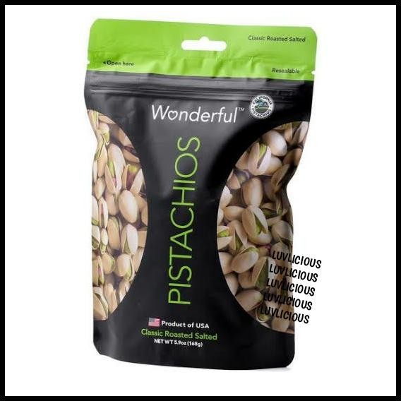 

Wonderful Pistachios Pistachio Nuts Cashew Roasted Salted Kacang 168 G