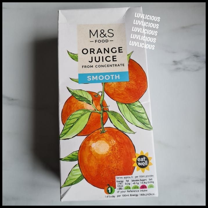 

M&S Mark Marks & And Spencer Smooth Orange Juice Concentrate Jus Jeruk