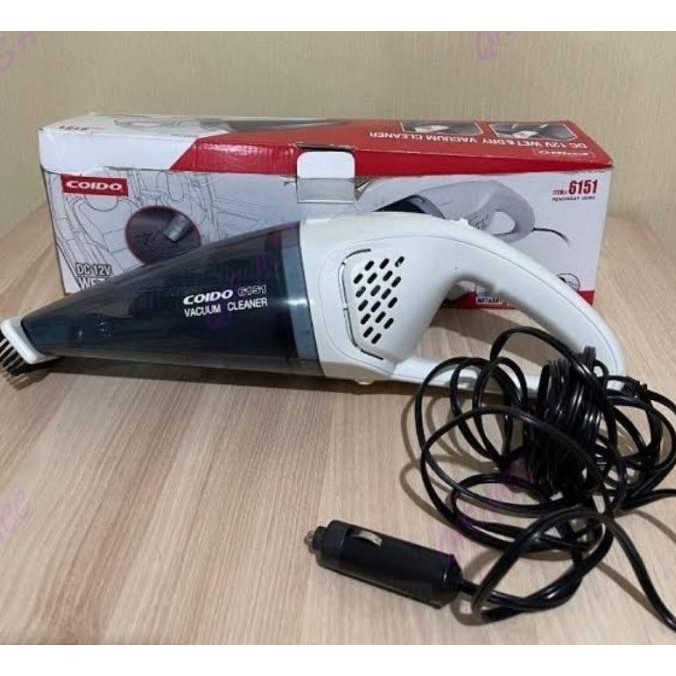 COIDO 6151 VACUUM CLEANER MOBIL BASAH KERING DC 12 VOLT - PUTIH HEMAT