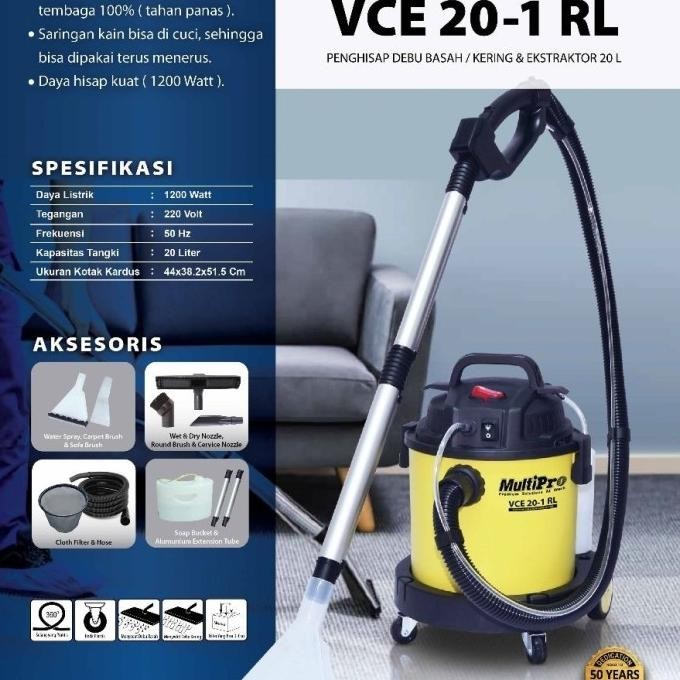 VAKUM EKSTRAKTOR MULTIPRO VCE 20 - 1 RL VACUUM KELUAR AIR SABUN VCE20 TERBARU
